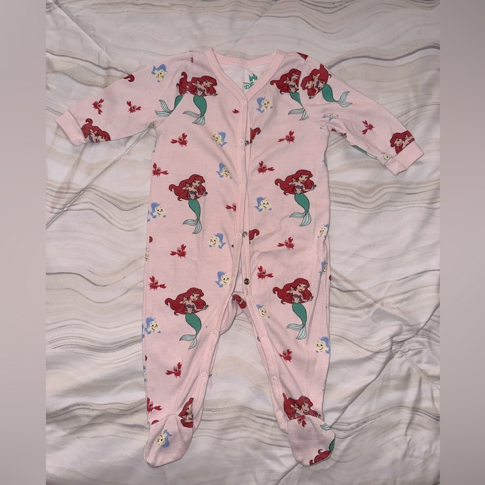 Disney‎ Princess Ariel Pink Kids One Piece pajama